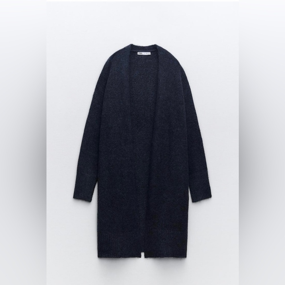 Zara Navy Blue Cozy Long Sweater